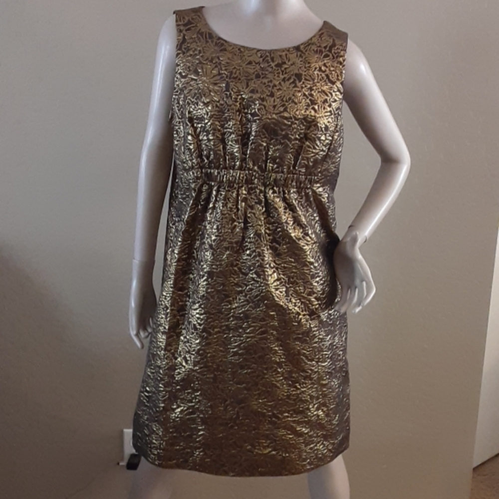 DKNY dress gold & brown